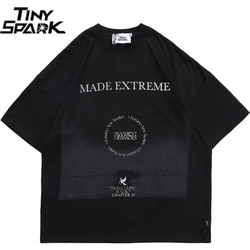 Hip Hop Letter Print Oversize T Shirt Streetwear Harajuku Cotton T-Shirt 2021 Men Spring Summer Short Sleeve Tshirt Black Gray