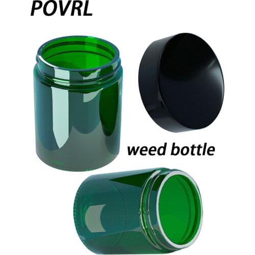 100ml Weed Bottle Sealed Glass Jars Herb Herbal Tobacco Storage Box with Lid That Save Spice and Honey Candy Smoking Accessories