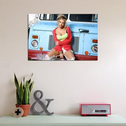 Beautiful Model Blonde Girl Poster Modern Simple Living Room Decoration Wall Art Unframed Canvas Painting For Hotel Apartment