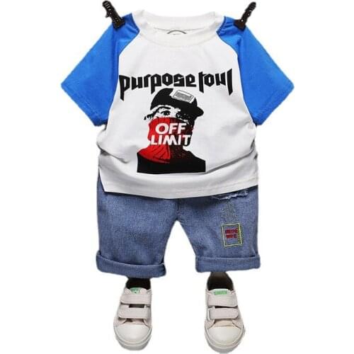 Summer Baby Boys Fashion Clothes Children Girls Casual T Shirt Shorts 2Pcs/sets Infant Cotton Clothing Kids Toddler Tracksuits
