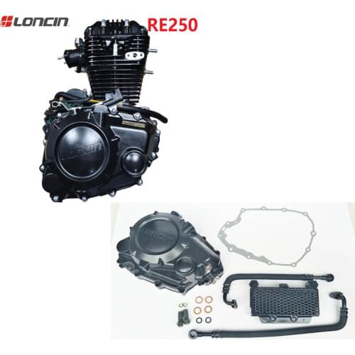 Loncin re250 250cc motorcycle alluminium radiator oil cooler right engine cover case alloy dirt pit monkey bike accessories