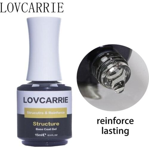 LOVCARRIE Nail Primer Structure Gel Base Coat 15ml Thick Rubber Reinforce Gel Nail Polish Resin Hard Gellak for Nails Art 2020