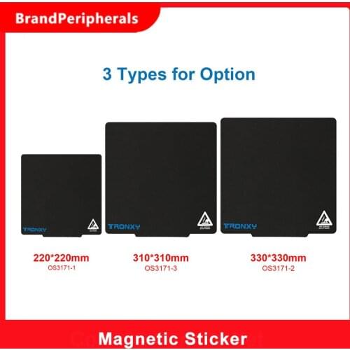 Tronxy Magnetic Build Surface Plate Sticker Pad Ultra-Flexible Removable 220*220mm/330*330mm for XY-2 Pro X5SA 3D Printer