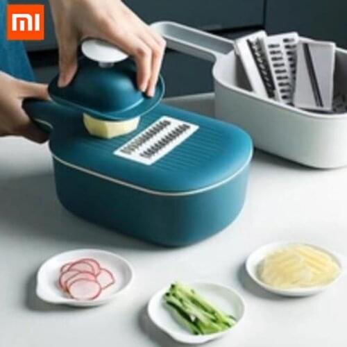 Xiaomi Multi-Function Kitchen Vegetables Cutting Fruit Cutting Stainless Steel Vegetable Basin Cutting Silk Slice Tool For Home
