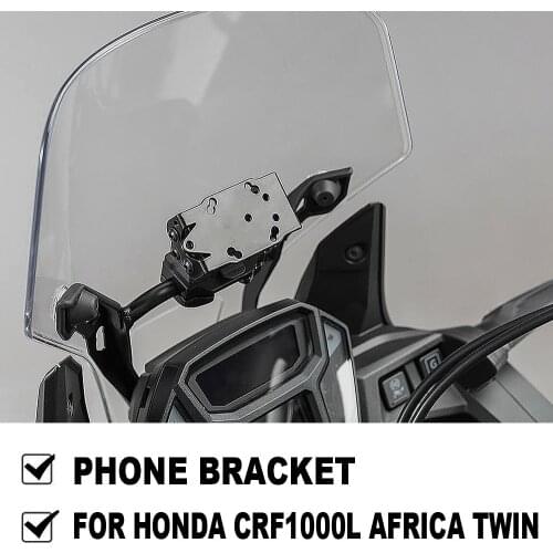 Motorcycle For HONDA CRF 1000L Africa Twin crf 1000l 2018+ Front Phone Stand Holder Smartphone Phone GPS Navigaton Plate Bracket
