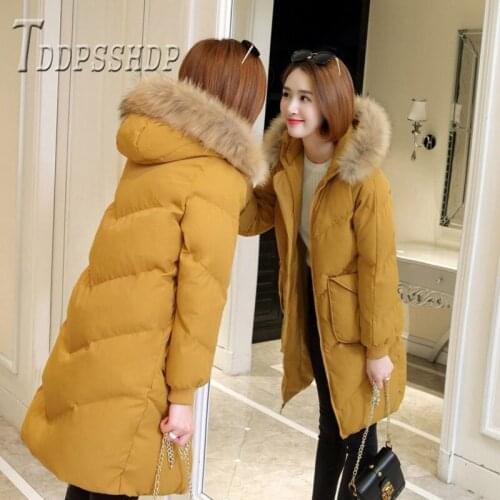 2019 New Womens Jacket Female Big Pocket Thicken Winter Coat Hooded Jackets Parka