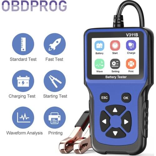 V311B 12V Battery Test Battery Detector Car Battery Charger Tester Analyzer Car Charging Cricut Load Tester Analyzer Tools