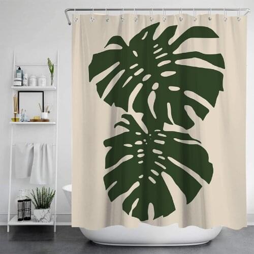 Nordic style simple abstract sun and moon psychedelic shower curtain windproof bathroom layout home decoration