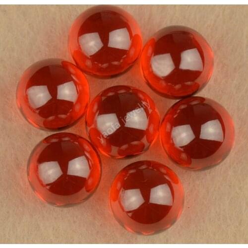 Sale 3~12mm 5A Zircon Without No Hole Beads Orange Color Cubic Zirconia Lab Created Gems Loose CZ Stone Round Bead For DIY