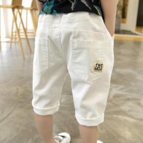 Boy Bottoms Childrens Clothing Summer Baby Boys Cropped Pants 2021 New Handsome Loose Casual Shorts Kids Clothes