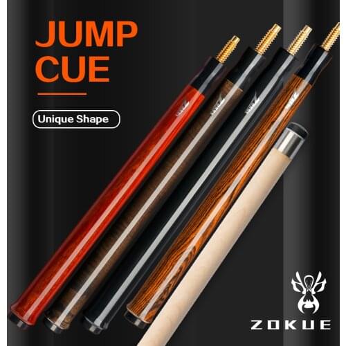 ZOKUE Billiards Jump Cue 108cm 13.5mm Tip Hard Tecnologia Maple Shaft Jump Stick with Gifts Technology Professional Cue