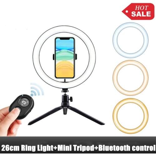 Photography Lighting with Tripod Stand Camera Photo Studio Circle Led Selfie Ring Light Phone Lamp for Video TikTok Youtube Set