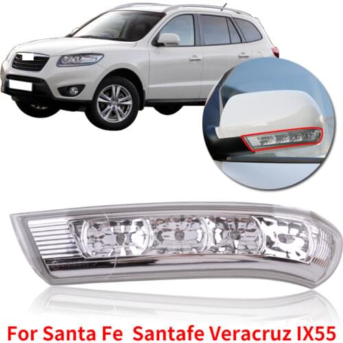 CAPQX Rearview Mirror LED Turn Signal Light Repeater Blinker Indicator Lamp For Santa Fe Santafe 2010-2012 Veracruz IX55 2007-12