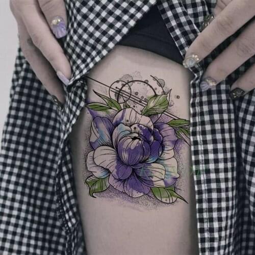 Waterproof Temporary Tattoo Sticker Flower fake tatto big size flash tatoo tatouage temporaire leg arm body art for girl women