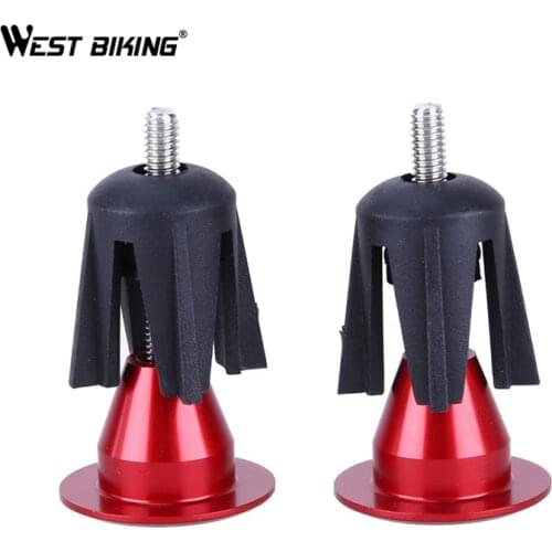 WEST BIKING One Pair Bicycle Handlebar Cap Cycling Grips Alloy MTB Road Bike Bicycle Handle Bar End Plugs Bike Parts Grips Plugs