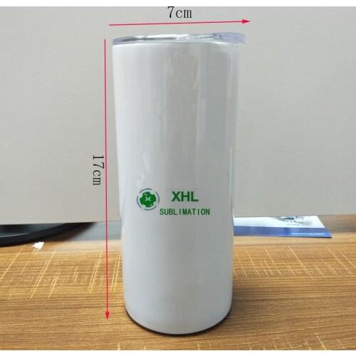Sublimation-Coating Sublimation Blanks 15oz Skinny Tumbler Straight Steel Stainless Vacuum Cup With Lid And Straw