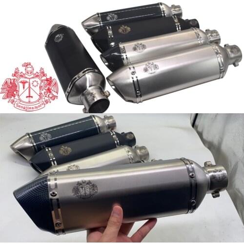 Zengjianmotoo - 51mm Universal Motorcycle Exhaust Escape Moto Motocross Muffler Silencer Cool Laser Mark Db Killer For ATV Honda