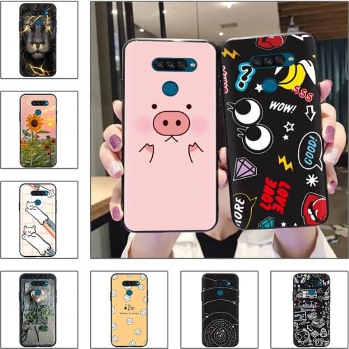 For Woman Anti-dust Phone Case For LG K50S Back Cover Black Case Cute Waterproof Fashion Design