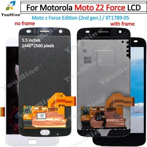 For Motorola Moto Z2 Force LCD Display Touch Screen Digitizer Assembly Replacement For Moto z Force Edition (2nd gen) LCD