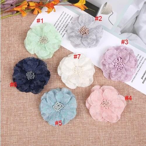 100PCS Silk Artificial Flower Chiffon Artificial Flower Handmade DIY Fabric Flowers for Wedding Party Craft Home DIY Decoration