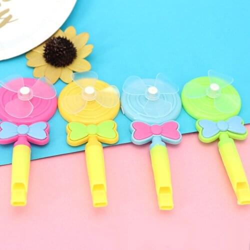 4x Small Windmill Whistle Developmental Outdoor Handle Toys Wind