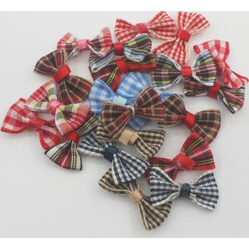 40pcs 2.5*1.5cm Petite Handmade Satin Ribbon Bow For Crafting Baby Girls Headwear Dress Clothes Scrapebooking DIY Accessories