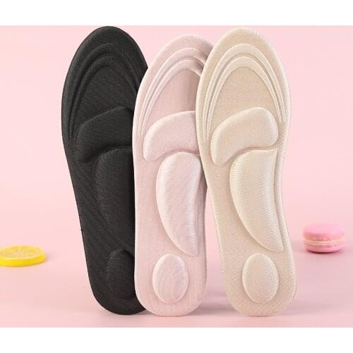 5D Soft Sponge High Heels Sneaker Insole Pain Relief Massage Arch Support Shoes Pads Anti-slip Foot Care Inserts Adjust Size