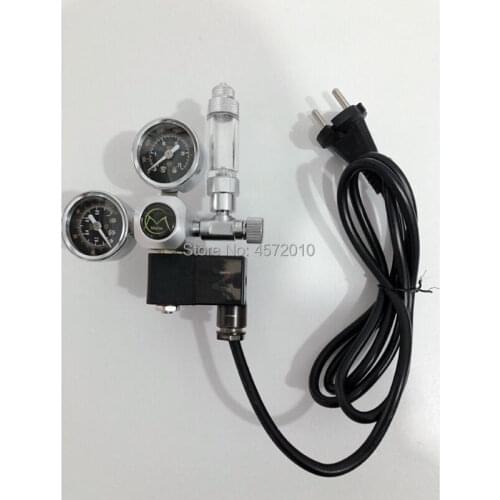 Aquarium CO2 Regulator W21.8 G5/8 220V Magnetic Solenoid Check Valve Aquarium Bubble Counter Fish Tank Tool
