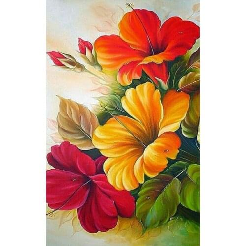 New handmade sewing art 5d diy diamond painting flowers decorated with square cross stitch animal 3D Diamond drawing