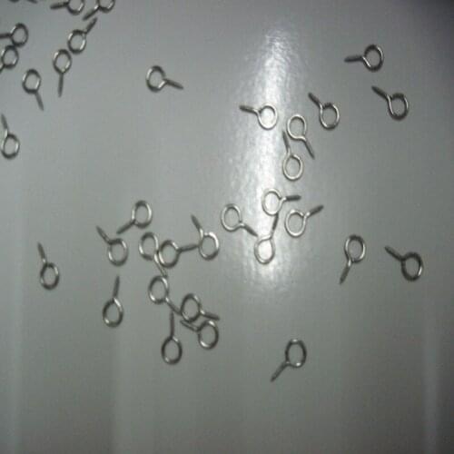 Free Shipping 50Pcs/Lot Nickel Plated Screw Eye Bails for Top Drilled Findings 16x8mm Jewelry Findings