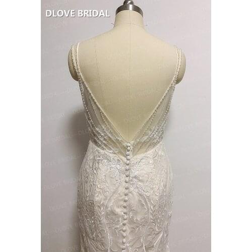 Elegant Backless Mermaid Wedding Dress