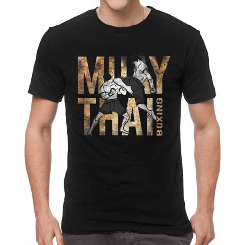 Muay Thai Boxing T-Shirts Men Novelty T Shirts Short Sleeve Thailand Fight Tshirt Cotton Tees Top Clothes