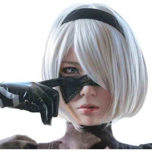 NieR: Automata YoRHa No.2 Type B and YoRHa No. 9 Type S Headwear NieR : Automata 2B 9S Cosplay Hair