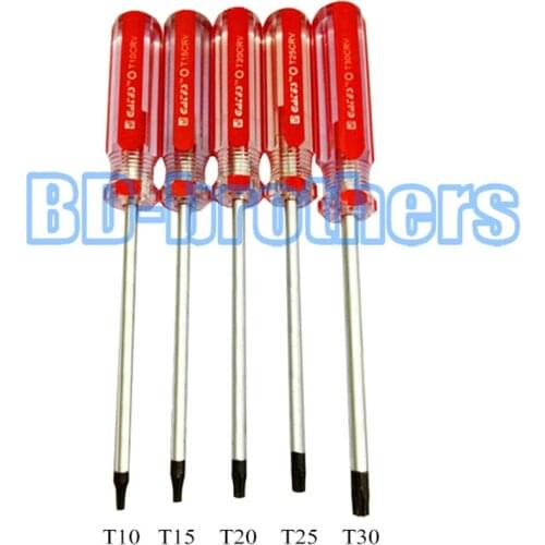 Colorful Bar PVC Handle Torx T30 T30H with Hole Screwdriver Screwdrivers Repair Tool 384pcs/lot