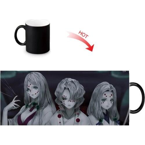 Custom Photo Magic Morphing Mugs Demon Slayer Heat Color Changing Morph Mug 350ml/12oz Coffee water Milk Cup DIY Gift