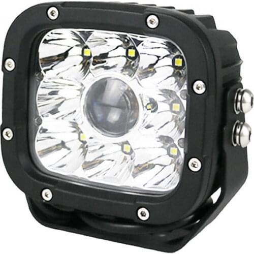 Square 5" 4x4 Running Lazer Driving Lights Off Road Spotlights Fog Lamp 4wd IP68 50W 5 inch Laser Led Driving Light(White/Amber)