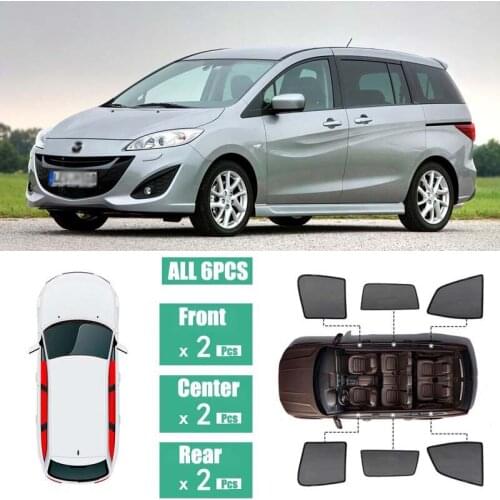 Side Windows Magnetic Sun Shade UV Protection Ray Blocking Mesh Visor Fit For Mazda 5 2011-2013