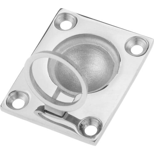 Marine 316 Stainless Steel Hatch Latch Locker Cabinet Flush Mount Lifting Ring Pull Deck Cover Handle Floor Buckle Boats 48x38mm
