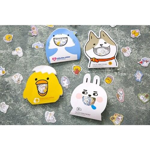 Cartoon animal pvc Stickers DIY Diary Scrapbook Notebook Album Cup Phone Decor Sticker Stationery School Supplies