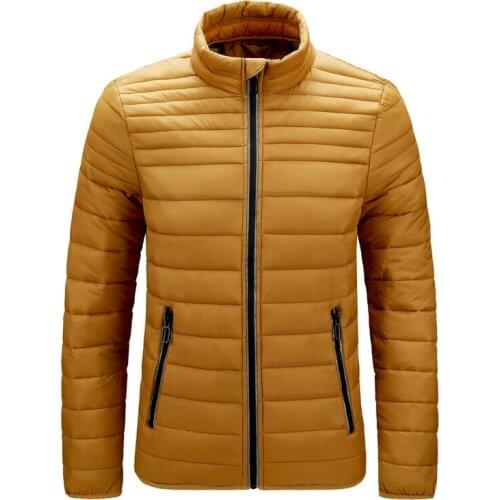 Windproof Parkas Casual Zipper Coats Winter Warm Casual All-match Mans Coat Mens Jackets 2020 Autumn Cotton-Padded Overcoat
