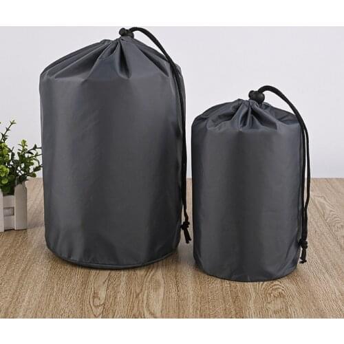Nylon Round Bottom Drawstring Bag Large Storage Pouch