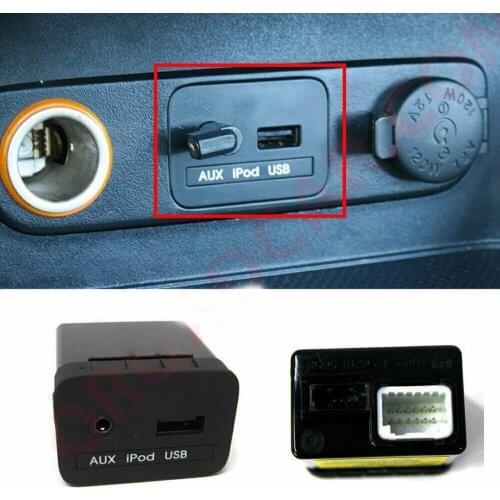 OEM 961103W500WK 96110-3W500WK AUX IPOD USB Jack Assy 4 pin 12 Jack BLACK For 2011-2013 Sportage Genuine Parts