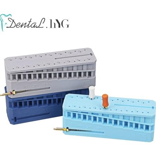 Plastic Dental Mini Endo Measuring Autoclavable Endodontic Block Files Dentist Instrument Ruler Blue 8. 9x2.6x3.2cm oral Tools