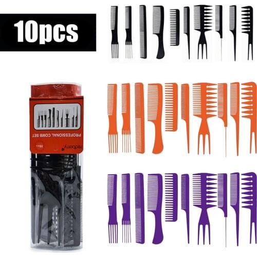 10pcs/lot Profession Salon Barber Haircut Comb Ultra Thin Anti-static Hairdressing Hair Cutting Comb Set Hair Care Styling Tool