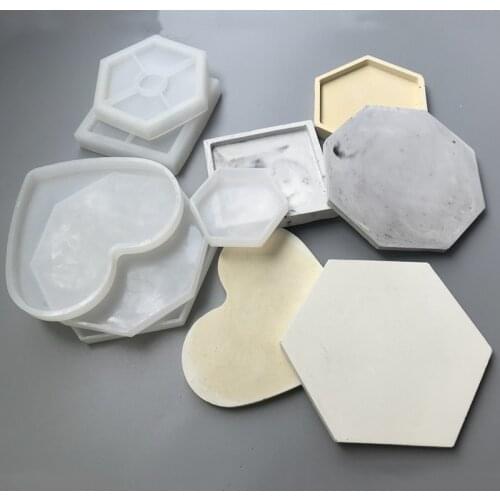 Various shapes and sizes of silicone coaster oval tray round square artwork round petri dish epoxy resin mold