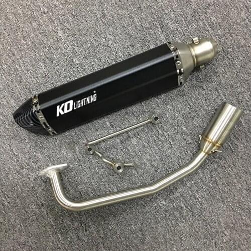 For Honda PCX125 PCX150 2012-2016 Motorcycle Exhaust System Header Pipe Slip On 51mm Muffler 470mm Escape Removable DB Killer