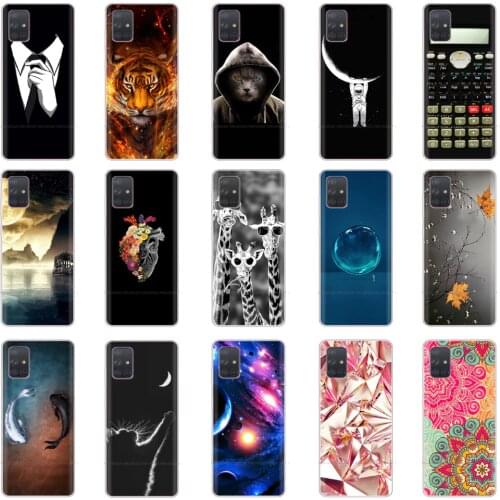Silicone Case For Samsung Galaxy A51 Case Silicon Back Cover Phone Case for Samsung A51 A515 A71 Case Soft TPU Cover Para Fundas