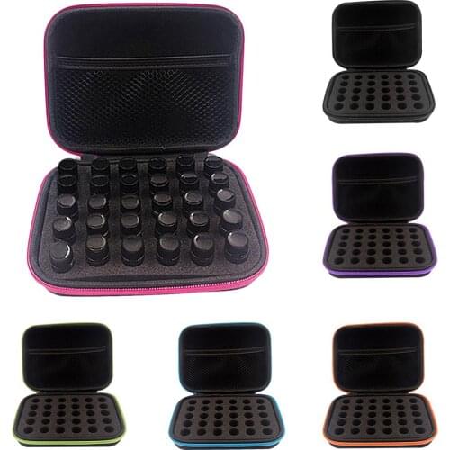 30 Bottles Essential Oil Storage Bag 1-3ML Perfume Nail Polish Case Portable Shock-proof Travel Carrying Essential Oil Case