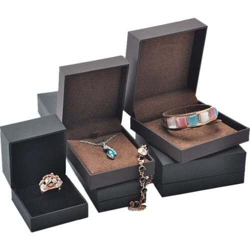 Tactile paper Jewelry Ring Box Engagement Pendant Bangle Bracelet Necklace Storage Package Gift Case