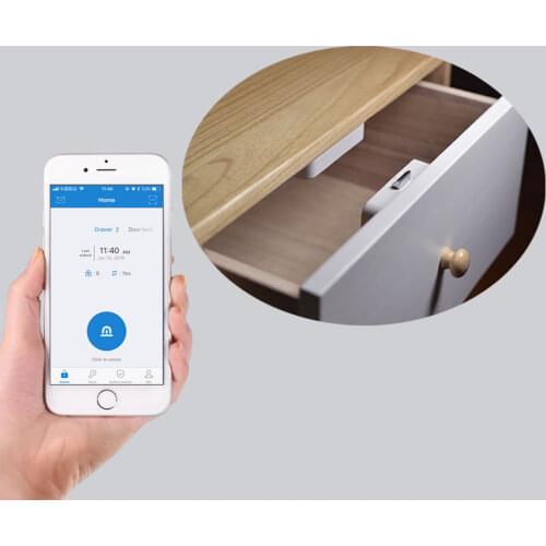 Smart Electric Bluetooth Lock Mobile App Control Mini File Lock Shoe Storage Cabinet Letter Box Lock Door Drawer Furniture Lock